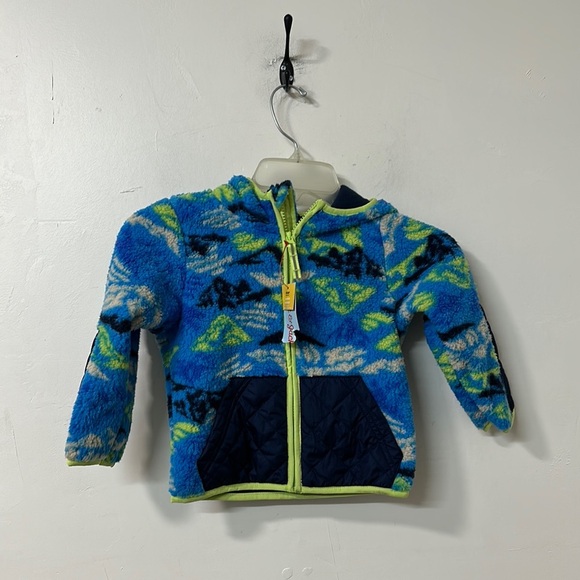 Cat & Jack Blue and Green Patterned Hoodie - Picture 1 of 2